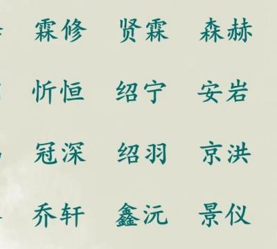 楷字取名男孩吉利的名字（前程似锦大气的男孩名字）